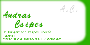 andras csipes business card